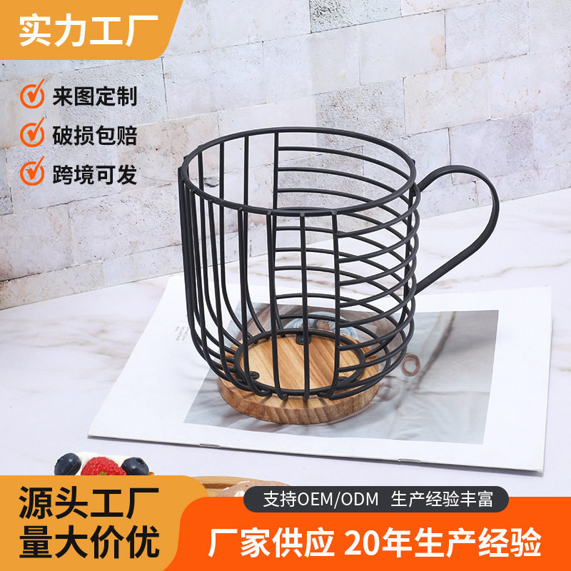 Desktop Coffee Capsule Storage Rack Storage Basket Iron Storage Basket Portable Dormitory Kitchen Fruit Storage Rack