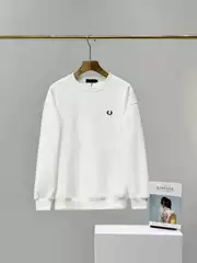 Men's Round Neck Casual Pullover Hoodie, Early Autumn New Style, Solid Color Wheat Ear Embroidery Long Sleeve, Cost-Effective, Drop Shipping