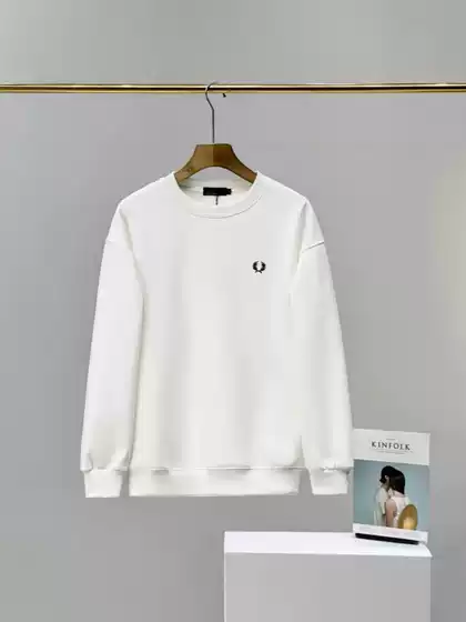 Men's Round Neck Casual Pullover Hoodie, Early Autumn New Style, Solid Color Wheat Ear Embroidery Long Sleeve, Cost-Effective, Drop Shipping