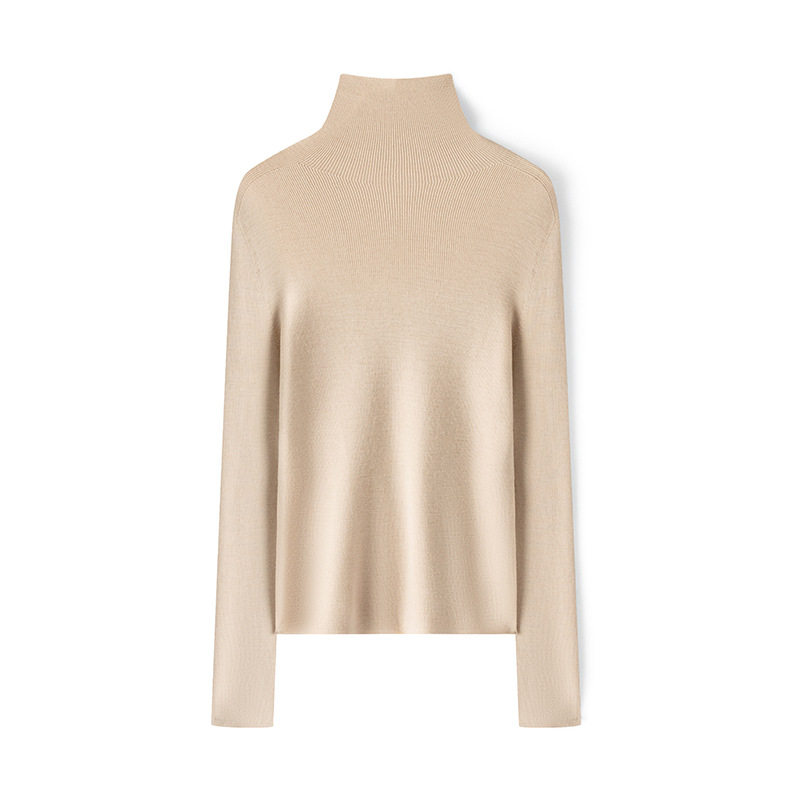 秋冬上新女装岛精无缝机洗美丽诺羊毛衫新澳纱线修身针织衫打底衫