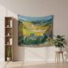 Cross-Border Van Gogh Classic Painting Line Blanket Sofa Towel Decorative Cover Cloth Art Tapestry Tapestry Throw Blanket