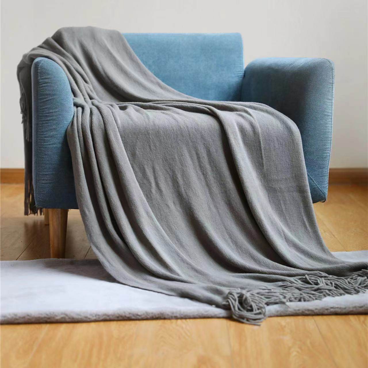 Amazon New Bed End Blanket Sofa Blanket Nordic Living Room Blanket Wool Knitted Office Air Conditioning Blanket Towel