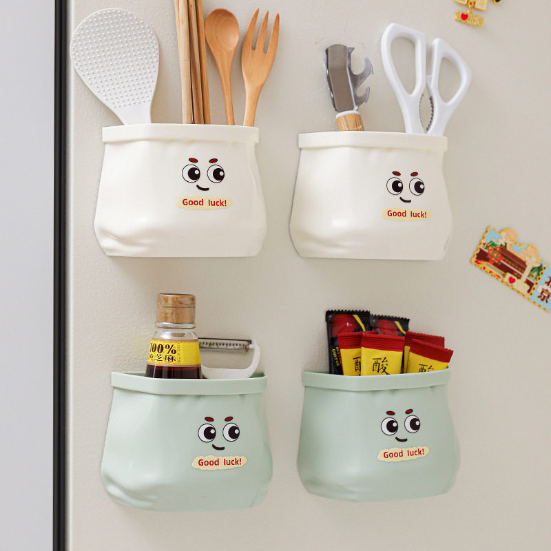 New Magnetic Absorption Box Refrigerator Side Door Storage Rack Home Kitchen Plastic Wrap Storage Wall-Mounted Magnetic Suction Model