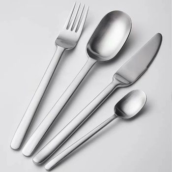 Factory Direct Stainless Steel Knife, Fork and Spoon Set Western-style Hotel Dining Table Household Matte Tableware Set Steak Knife and Fork