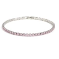 3mm pink white k plated