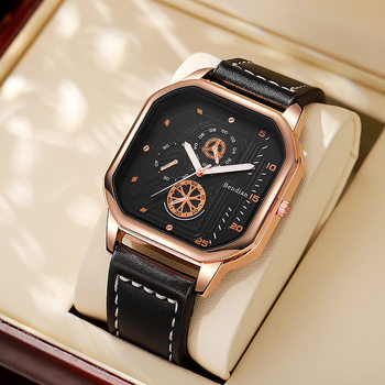 Men's Watch Ins High-value Student Party Square Quartz Watch Trendy Large Dial Youth Fashion Sports Style