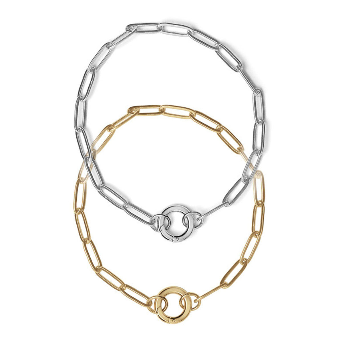 Europe and the United States cross-border INS stainless steel clip circle pendant clavicle chain DIY pendant necklace personality simple men and women