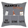 Cross-border gray European German creative storage pillow case with pocket remote control mobile phone sofa pillowcase