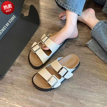 Internet Celebrity Birkenstock New Sandals for Women Summer Fashion Retro Outer Wear Versatile Lazy Beach Sandals for Women Soft Soles