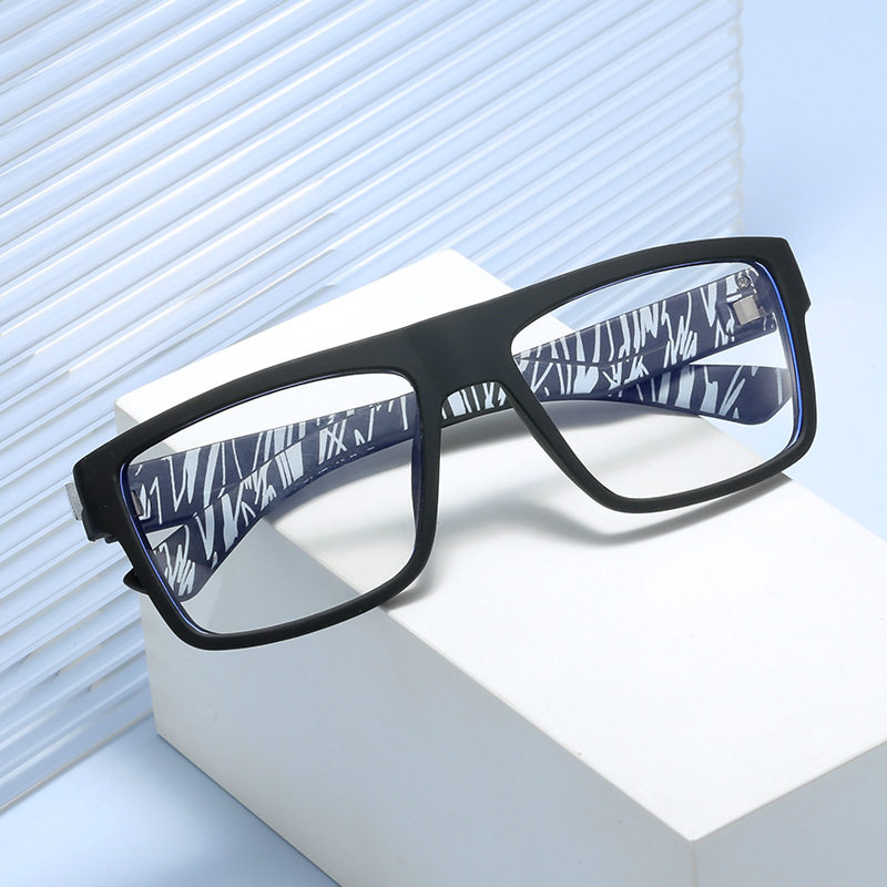 New sports anti-blue light glasses retro personality square frame flat glasses men's and women's glasses myopia glasses frame 918p