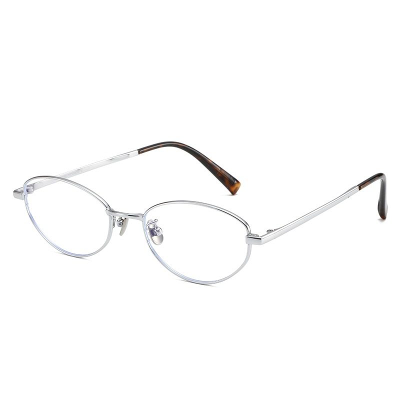 Jd36016 New Artistic Oval Glasses Frame, Slimming Look Without Makeup, Small Face, Anti-Blue Light, Men and Women Can Be Equipped with Myopia Degree