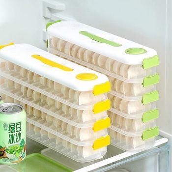 Dumpling Box for Home Use, Frozen and Fresh-Keeping Storage Box, Special Dumpling and Wonton Packaging and Preservation Box for Kitchen Refrigerator
