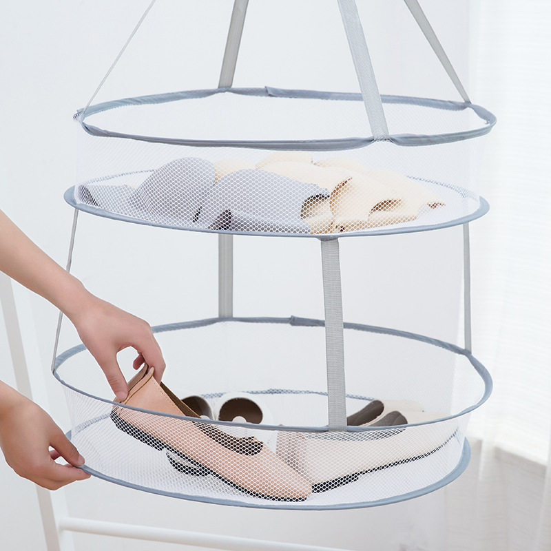 Clothes net drying socks artifact clothes basket woolen sweater tile drying net pocket household cool sweater socks drying rack