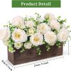 Wooden Succulent Storage Box Wooden Flower Pot Rectangular Dried Flower Storage Wooden Box Ornaments Desktop Decorative Flower Pot