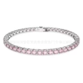 Buckle white gold pink diamond bracelet
