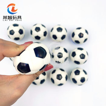 Cross-border Hot-selling Decompression 5cm Football Foam Pressure Ball pu Ball Decompression Sponge Vent Tennis Printing logo