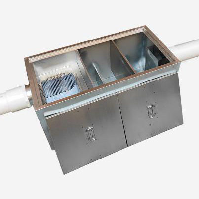 Thickened Stainless Steel Underground Oil Separator Kitchen Catering Ditch Three-Stage Sewage Filtration Sedimentation Oil-Water Separator