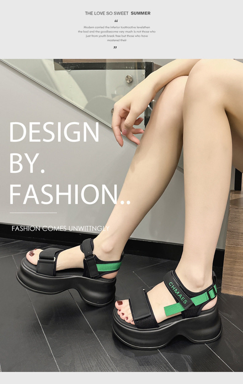 Dép sandal nữ quai chữ V đơn giản mùa hè, đế bệt, chất liệu microfiber — Đen, Len nguyên chất chi tiết 8
