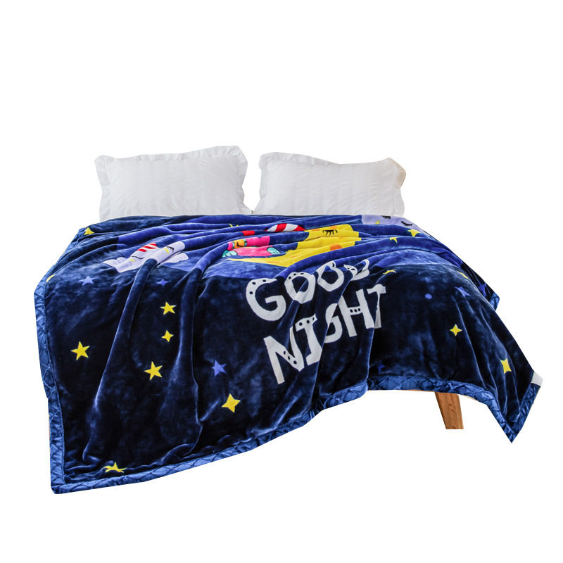 Skin-friendly Raschel Thickened Warm Blanket Student Dormitory Single Double Bed Small Quilt Nap Coral Fleece Blanket