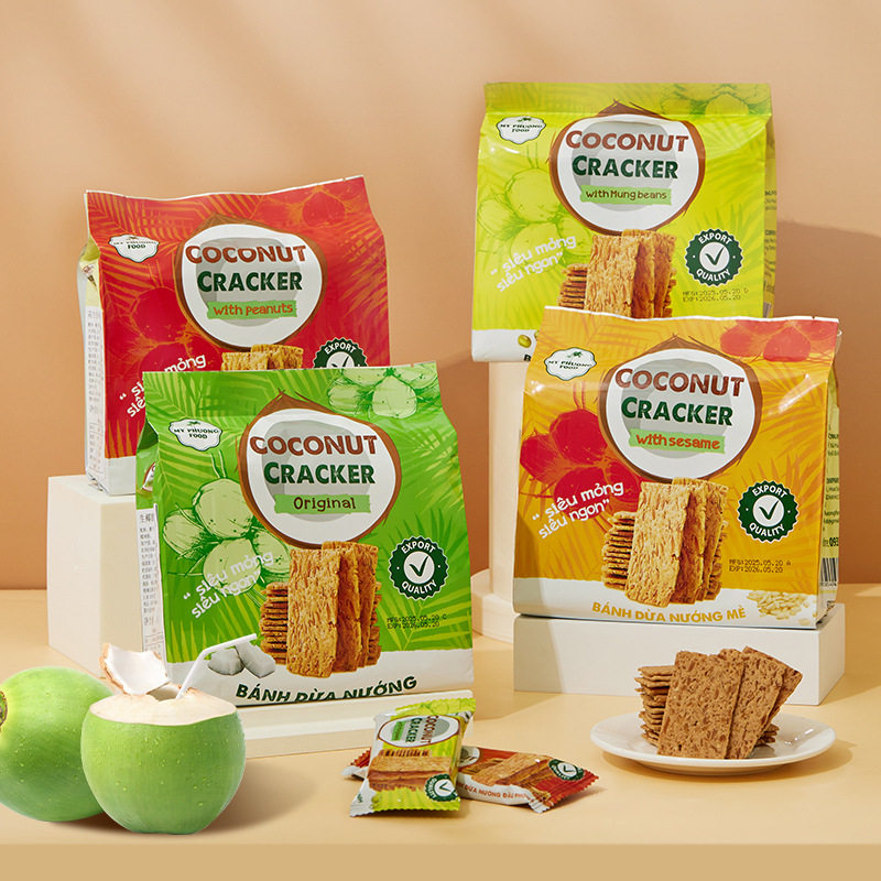 Vietnam My Phuong Food Raw Coconut Crisp Biscuits 150g Student Breakfast Meal Replacement Food