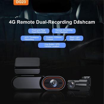 Cross-Border New Product Little Eagle Defender 4g Remote Parking Monitoring 2K+1080P High-Definition Dual-Channel Driving Recorder