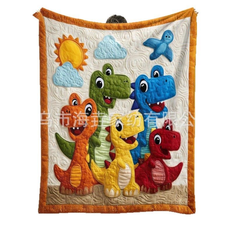 Cross-Border Flannel Blanket Customization Peripheral Diyjit Dropshipping Thickeneded Blanket Air-Conditioned Nap Blanket Independent Station