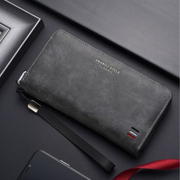 Cross-Border 2026 New Men's Wallet with Multiple Card Slots, Casual Long Wallet, Large Capacity Clutch Bag, Mobile Phone Coin Purse