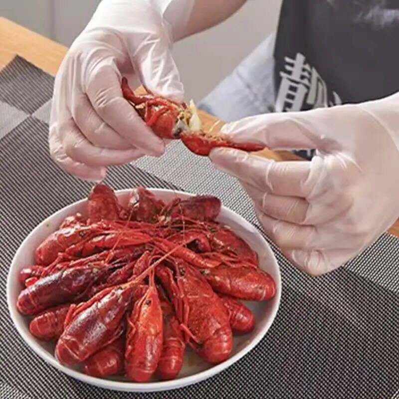 Disposable Gloves Tpe Food Grade Special Gloves Thickeneded Household Removable Transparent Crayfish Dining