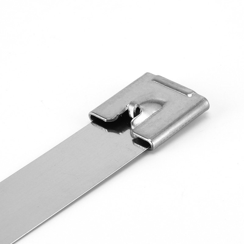 304 self-locking stainless steel tie 16MM wide metal white steel tie wire marine traffic tag outdoor tie