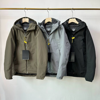 Same Style as Tsutaya! Men's Winter Outdoor Anti-Peaks and Water-Repellent Stereo Cutting Warm Fully Glued White Duck down Jacket