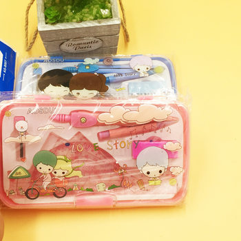 Aosidu iron compasses students use suit compasses with simple mechanical pencil to send rubber red and blue factory wholesale