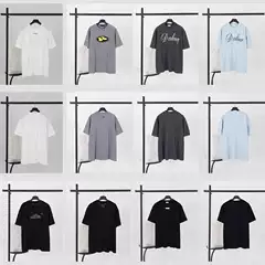 Cross-Border Lujia Dijia High-Quality 25Ss New Joint Logo Checkerboard Wool Knitted Short-Sleeved T-Shirt Tops for Men