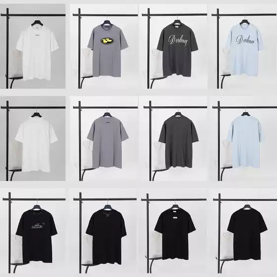 Cross-Border Lujia Dijia High-Quality 25Ss New Joint Logo Checkerboard Wool Knitted Short-Sleeved T-Shirt Tops for Men