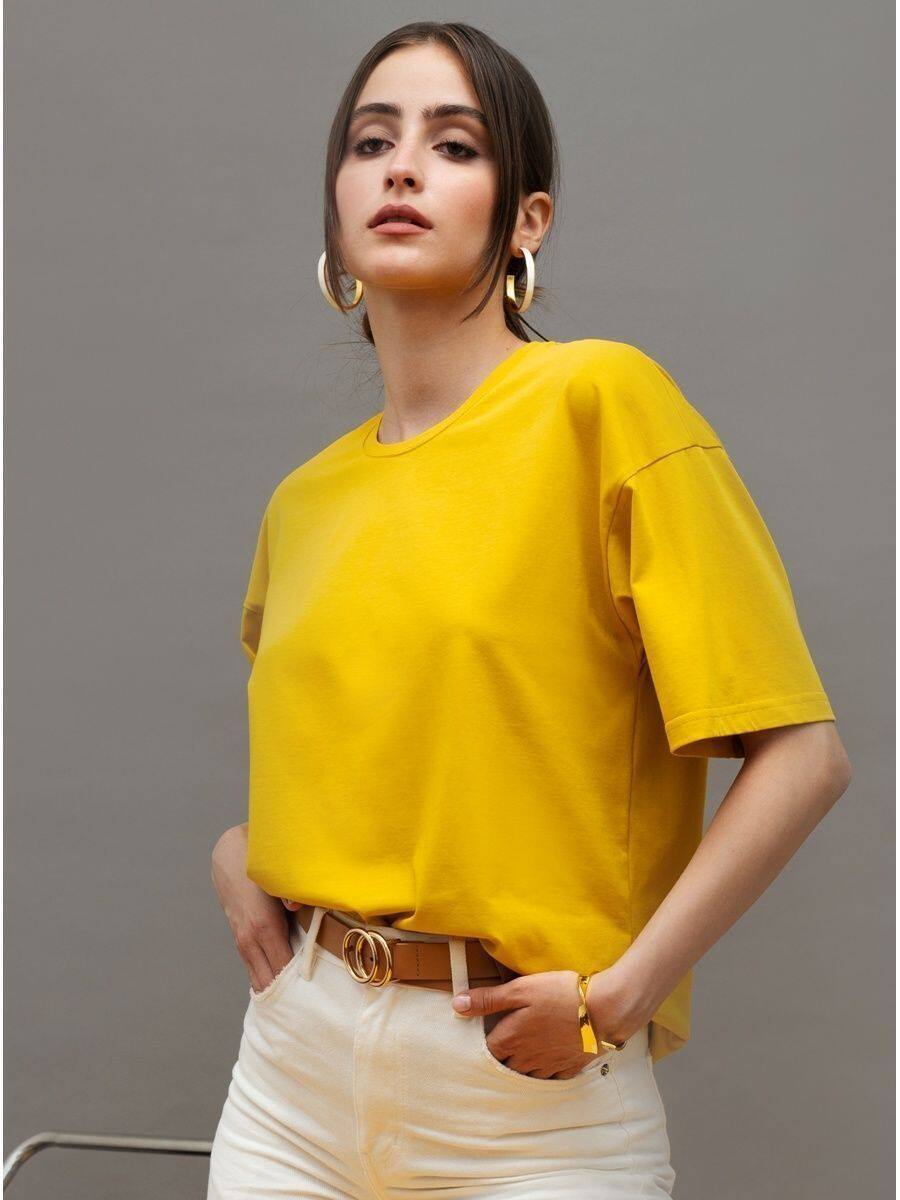 Womens Loose Fit Solid Color T Shirt 100 Cotton Short Sleeve Versatile Style Spring Summer Collection Wholesale