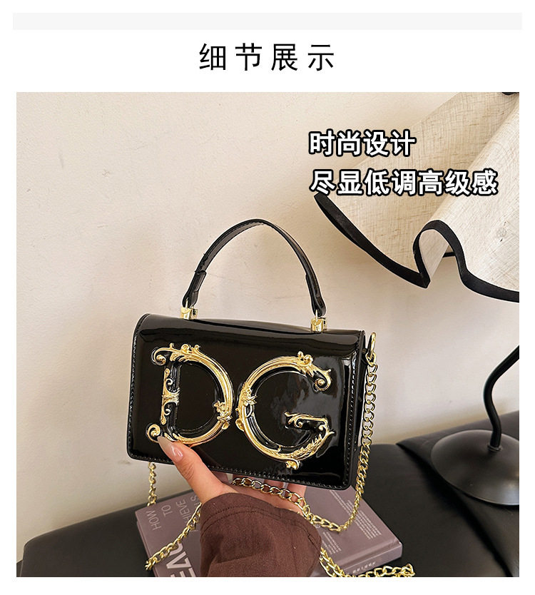 Cross-Border Patent Leather Hand-Held Fashion Women's Bag Chain Crossbody Bag Hand-Held Dinner Bag Fashion Catwalk Bag 3 O1CN01yljgoX2G0X5GHE9CH !!2220381628953 0 cib