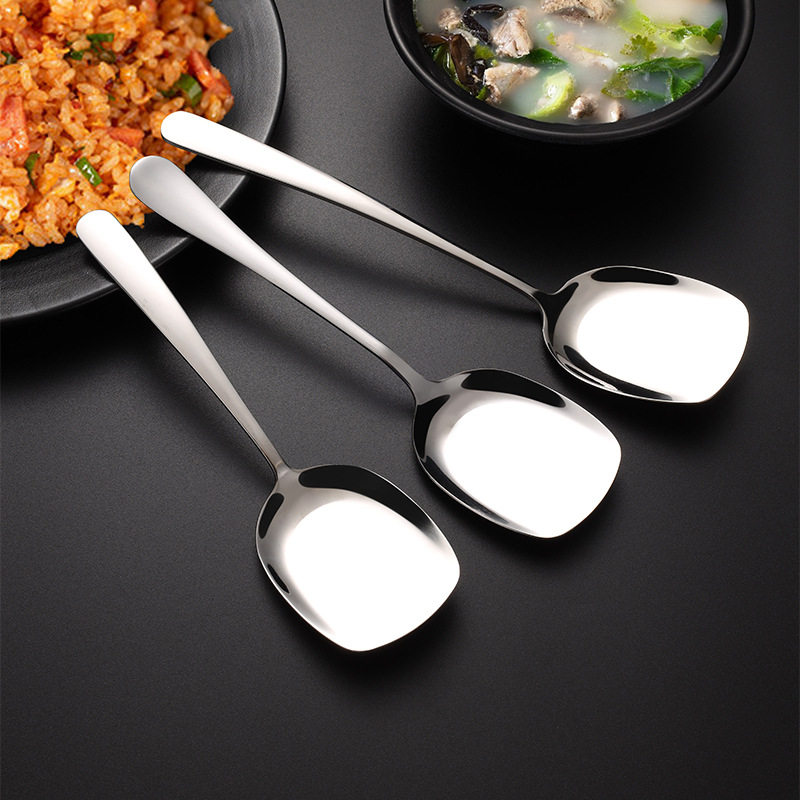 304 Stainless Steel Rice Cooker Utensils, Shared Rice Cooker Spatula and Spoon, Household Food Sharing, Hotel Gathering, Meal Sharing, Long Handle