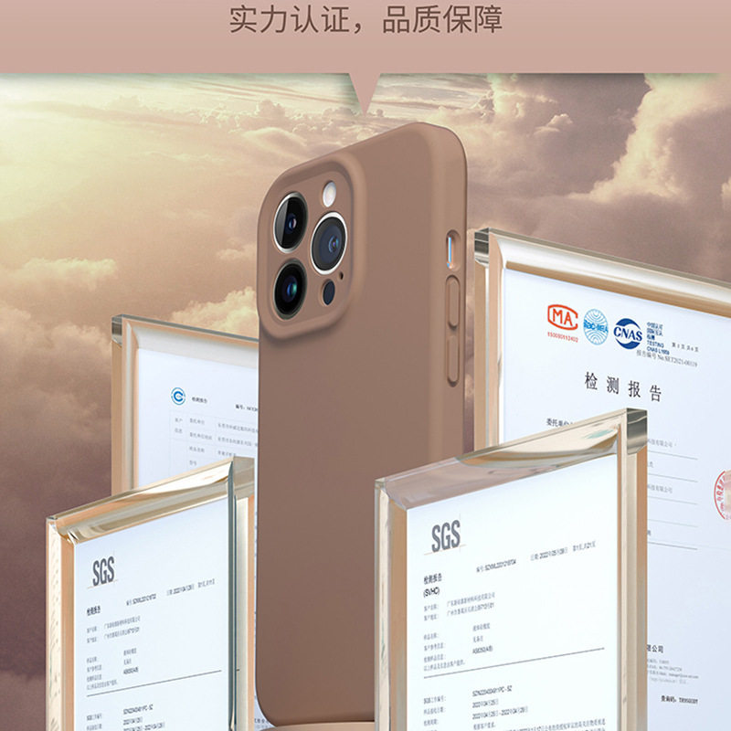 Suitable for Iphone15 Concave and Convex Lens Liquid Silicone Mobile Phone Case 16Promax Apple 14/13 Anti-Fall 12/11