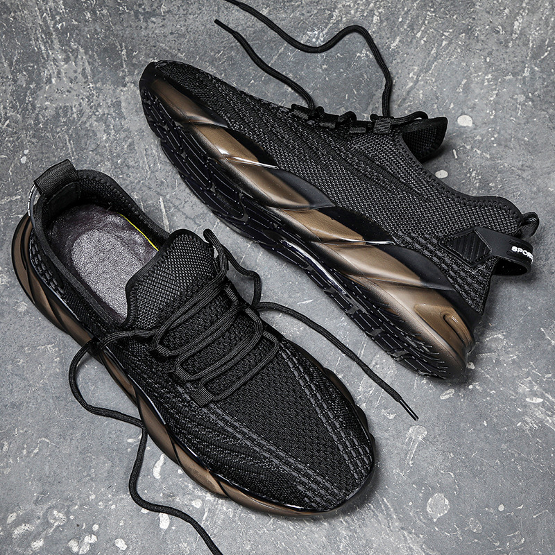 Giày Thể Thao Nam Đế Mềm Họa Tiết Hoa Thoáng Khí