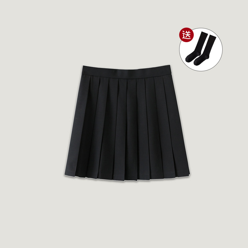 黒スカート42cm(黒カーフソックス付き)