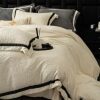 High-Weight Anti-Static Winter Warm A-Class Milk Velvet Four-Piece Set with Carved Embroidery and Coral Thickened Bedding