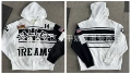 Multi-technique patchwork sweatshirt/dirty white