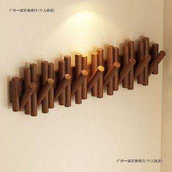 Solid Wood Piano Key Coat Rack, No-Drill Coat and Hat Rack, Entryway Coat Hook, Foyer Coat and Clothing Hook