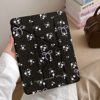 Black floral Y fold ipad10/9/8 generation MINI7 tablet air6/5 protective case pro11 inch A16 protective cover