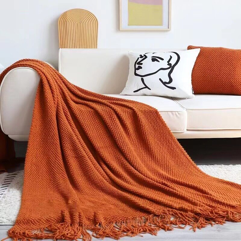 Sofa Blanket ins Style Blanket Office Nap Blanket Shawl Air Conditioner Blanket Homestay Decorative Bed Tail Towel