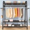 Clothes Drying Rack Floor-Standing Bedroom Clothes Rack Balcony Clothes Drying Rack Household Simple Clothes Drying Rod Dormitory Clothes Drying Dormitory
