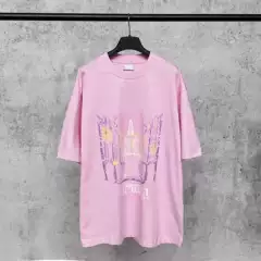 Paris High-End Version B Brand 2026 New Classic Logo Pattern Print Retro Loose-Fitting Unisex Couple Short-Sleeve T-Shirt