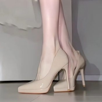 High Heels for Women 2025 Summer Large Size 42 High-End French Fashion Stiletto Waterproof Platform Elegant Non-Tiring Shoes