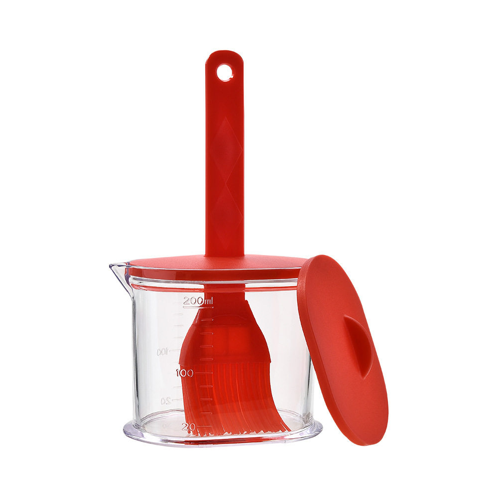 Cross-border factory direct integrated high temperature resistant oil bottle brush kitchen oil silicone oil brush oil pot pouring oil bottle barbecue oil brush