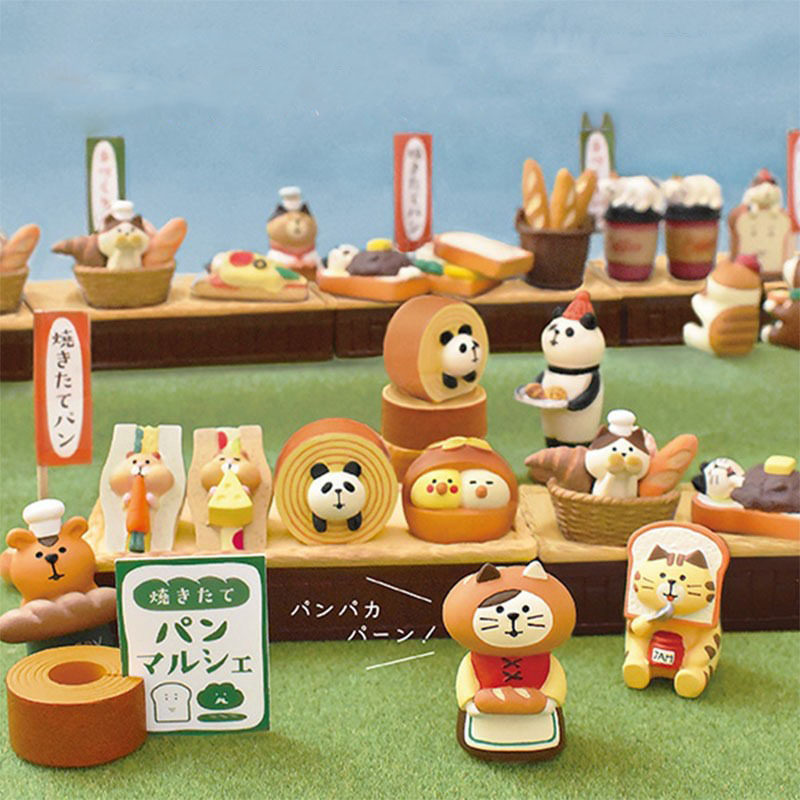 Japanese-Style Zakka Food Toy Ins Bread Baking Coffee Shop Decoration Photography Props Miniature Resin Small Ornaments
