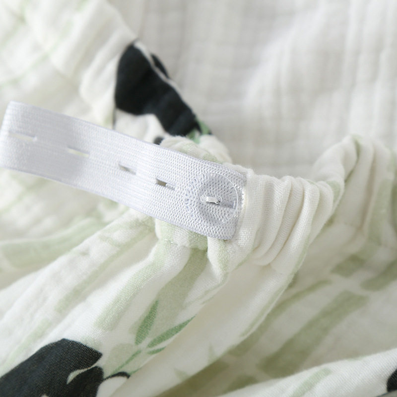 Autumn and Winter New Cotton Four-Layer Yarn Moon Clothes suit Pregnant Adjustable Pregnant Women's Postpartum Warm Nursing Pajamas